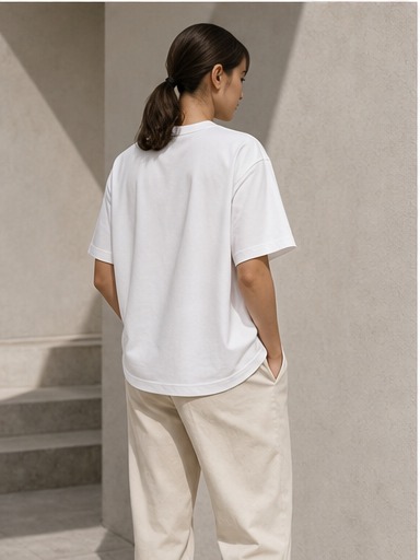 Close-up of soft cotton T-shirt fabric